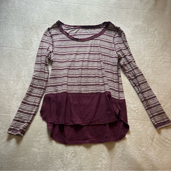 Purple Striped Toad and Co long sleeve shirt - Picture 1 of 6